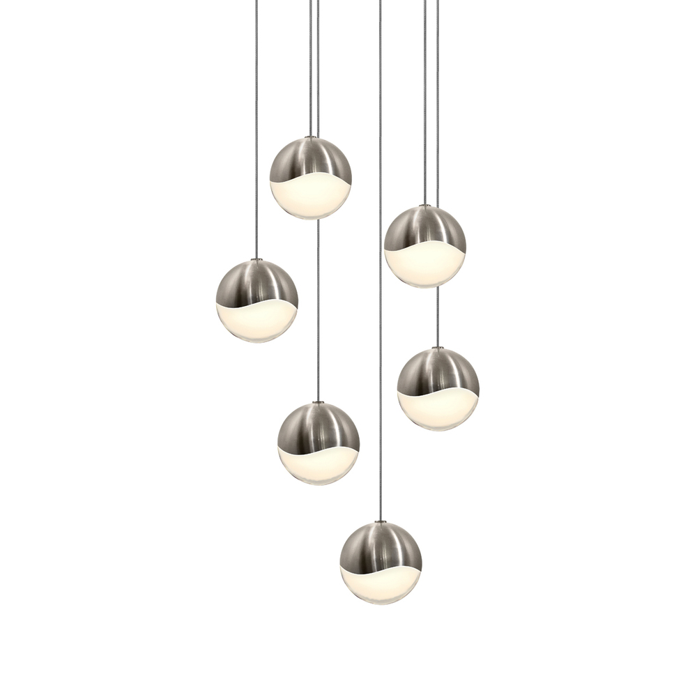 6-Light Round Medium LED Pendant