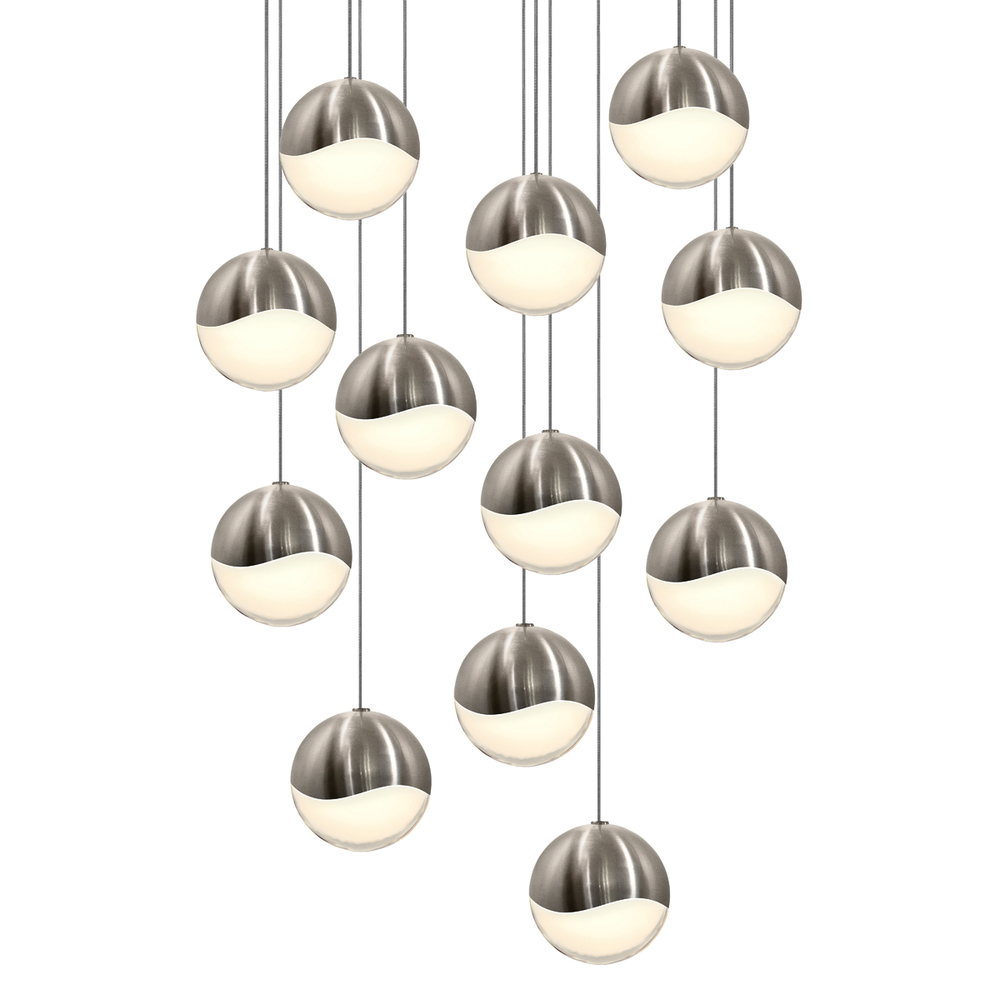 12-Light Round Large LED Pendant