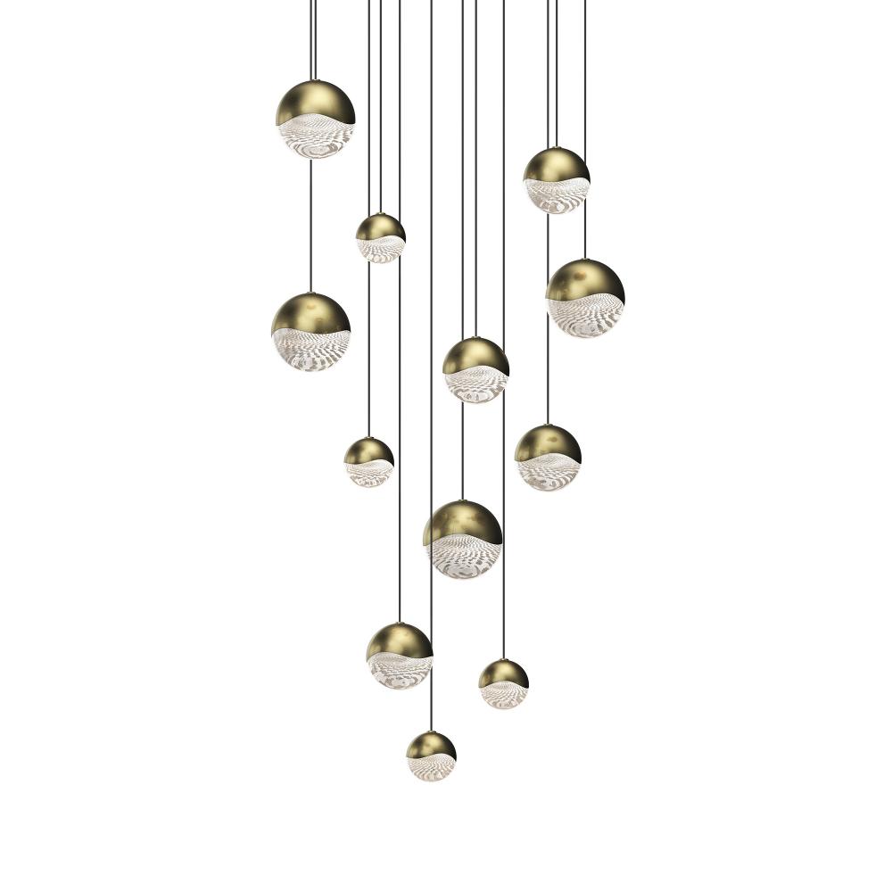 12-Light Round Assorted LED Pendant