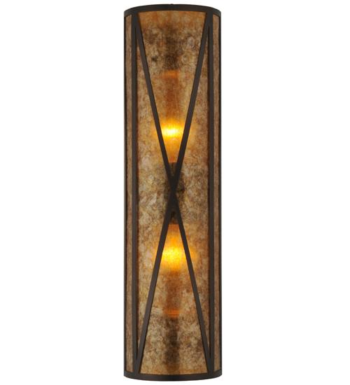 8&#34; Wide Saltire Craftsman Wall Sconce