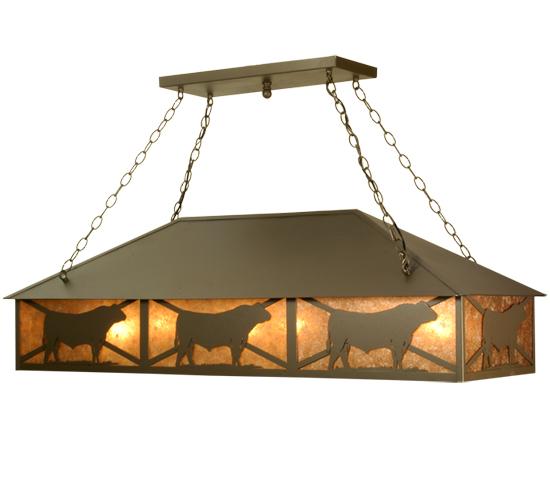 50&#34;L Steer Oblong Pendant