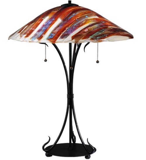 28&#34;H Marina Fused Glass Table Lamp