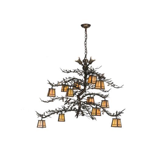 52&#34; Wide Pine Branch Valley View 12 Light Chandelier