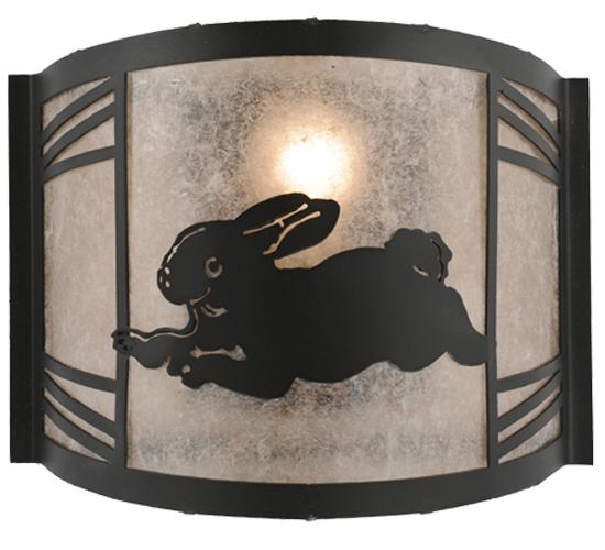 12&#34;W Rabbit on the Loose Left Wall Sconce