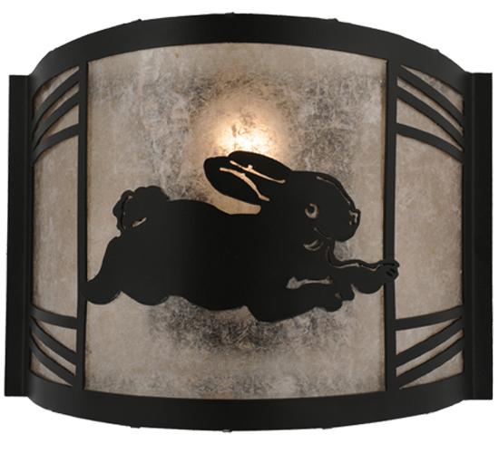 12&#34;W Rabbit on the Loose Right Wall Sconce