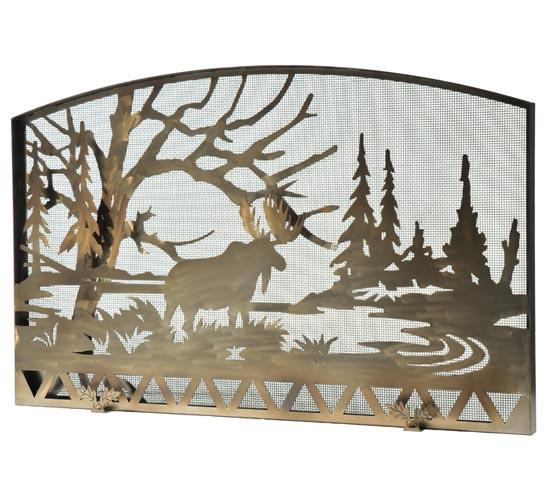 61&#34;W X 38&#34;H Moose Creek Fireplace Screen