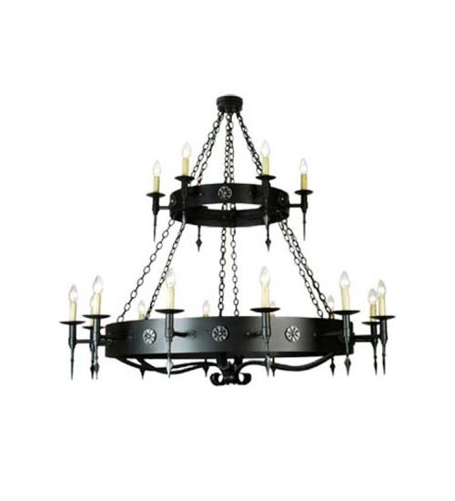 60&#34; Wide Warwick 18 Light Two Tier Chandelier