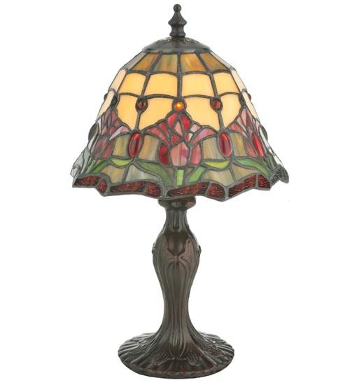 13.5&#34;H Colonial Tulip Accent Lamp