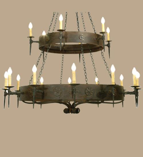 72&#34;W Warwick 18 LT Two Tier Chandelier