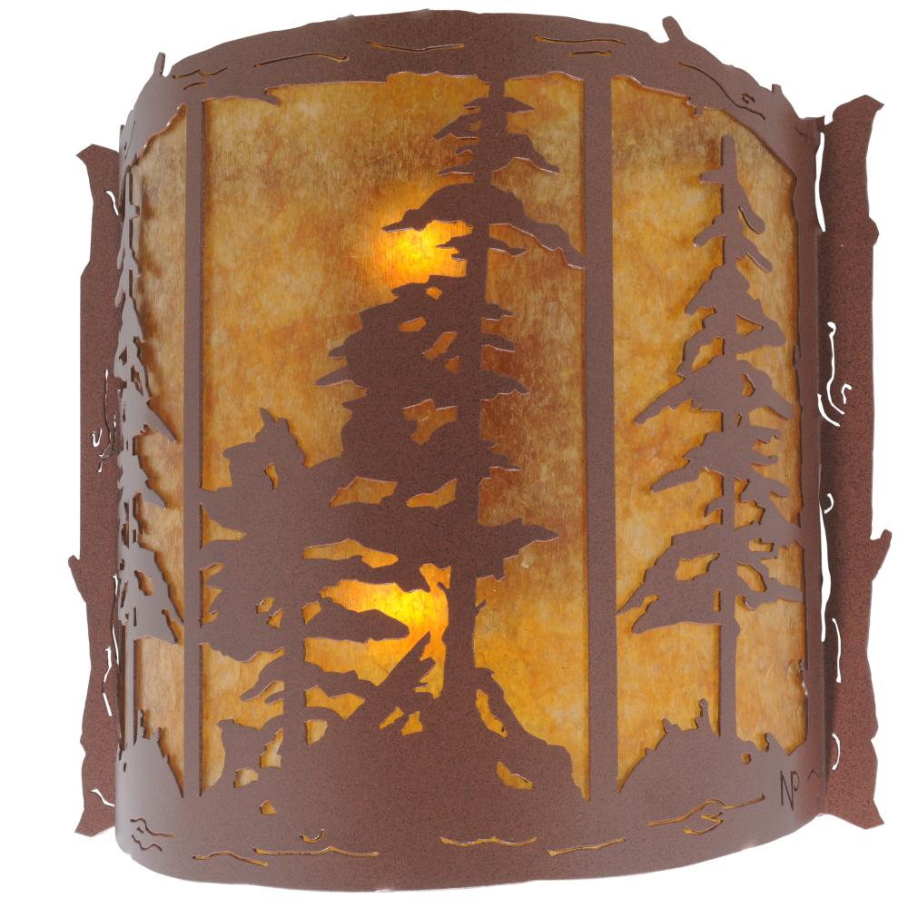 15&#34; Wide Tall Pines Wall Sconce