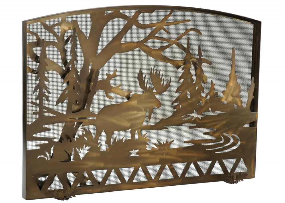 50&#34;W X 35.5&#34;H Moose Creek Arched Fireplace Screen