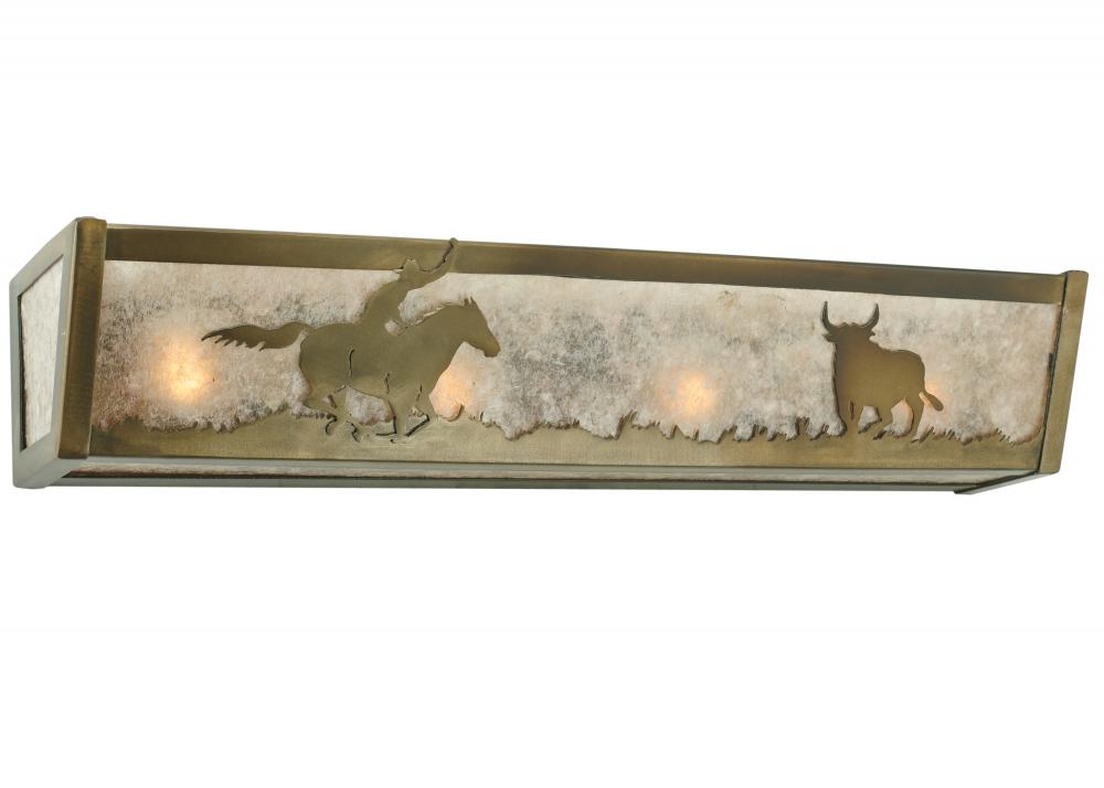 24&#34;W Cowboy & Steer Vanity Light