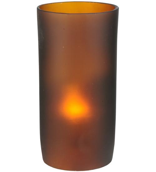 3&#34;W Cylindre Frosted Amber Glass Shade