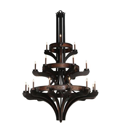 62&#34;W Castilla 21 LT Three Tier Chandelier