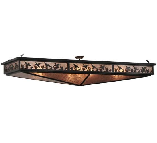 80&#34;L Ducks in Flight Oblong Semi-Flushmount