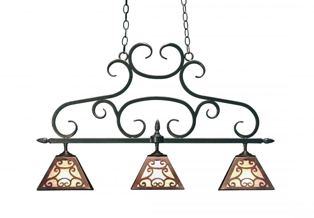 36&#34; Long Bandolei 3 Light Island Pendant