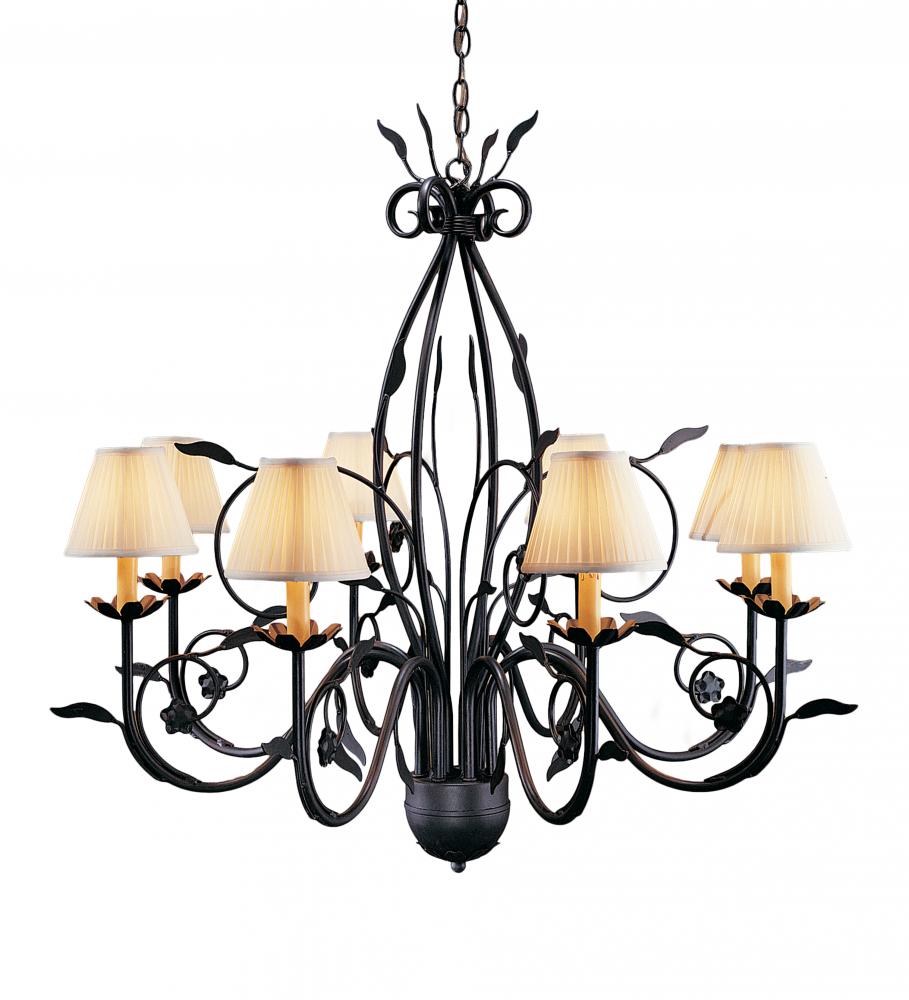 36&#34; Wide Bordeaux 8 Light Chandelier