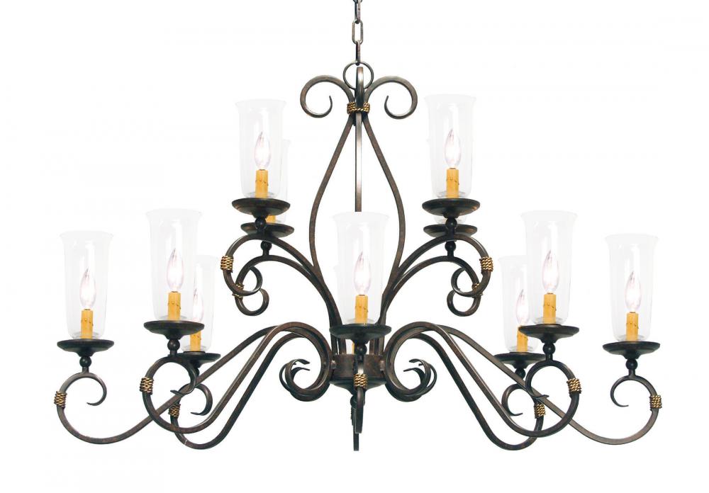 48&#34; Wide Zola 12 Light Two Tier Chandelier