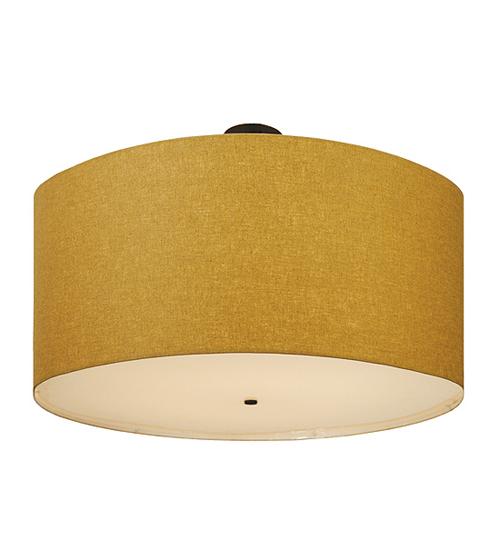 48&#34;W Cilindro Beige Textrene Semi-Flushmount