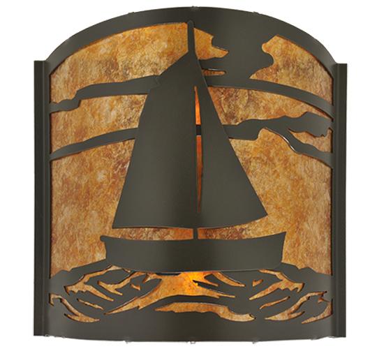 12&#34;W Sailboat Wall Sconce