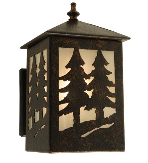 5.75&#34; Wide Twin Spruce Trees Wall Sconce