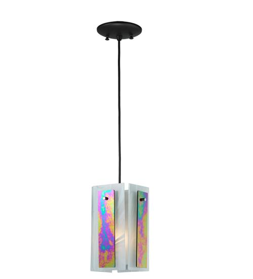 6.5&#34;Sq Metro Aurora Borealis Quadrato Mini Pendant