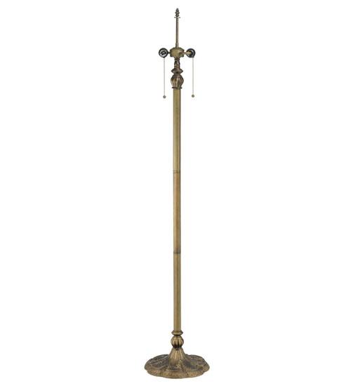 61&#34; High Antique Brass 2 Light Floor Base