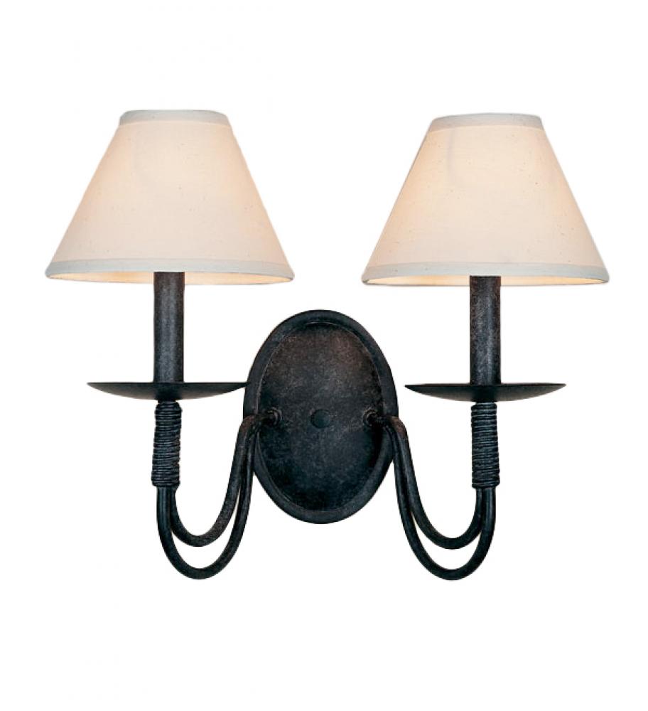 16&#34; Wide Bell 2 Light Wall Sconce