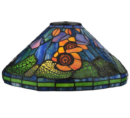 16&#34; Wide Tiffany Poppy Cone Shade