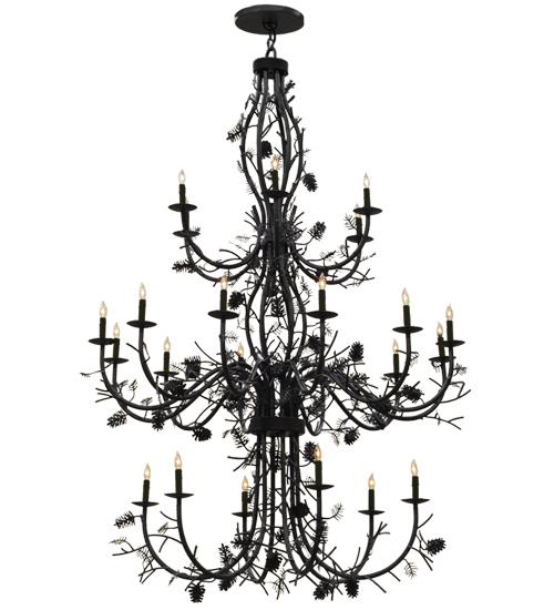 60&#34;W Pinecone 24 LT Chandelier