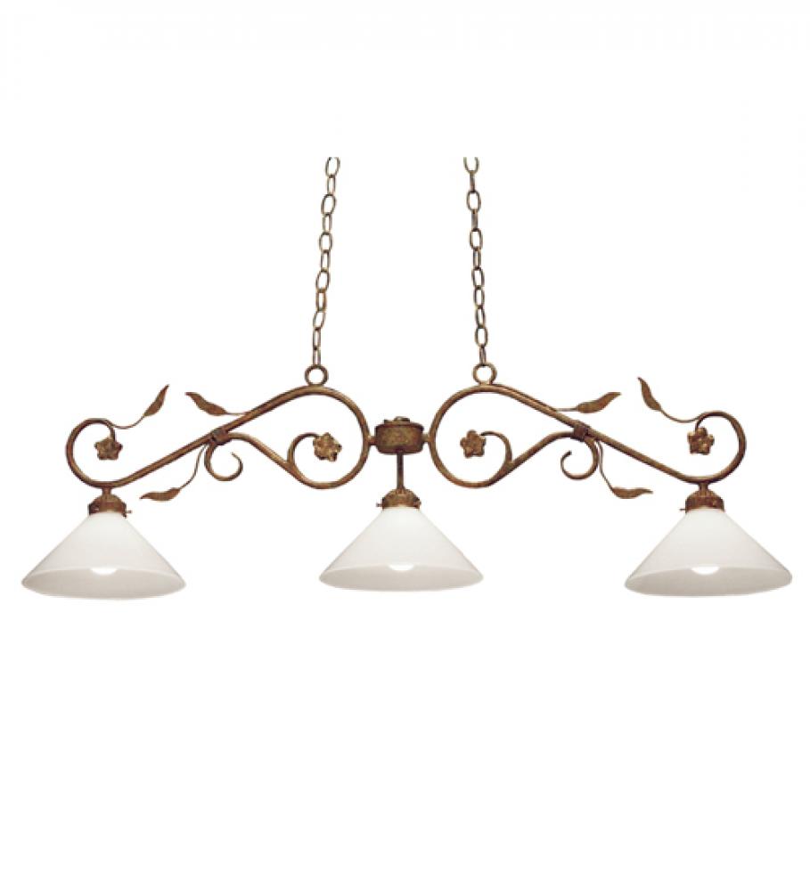 48&#34; Long Bordeaux 3 Light Island Pendant