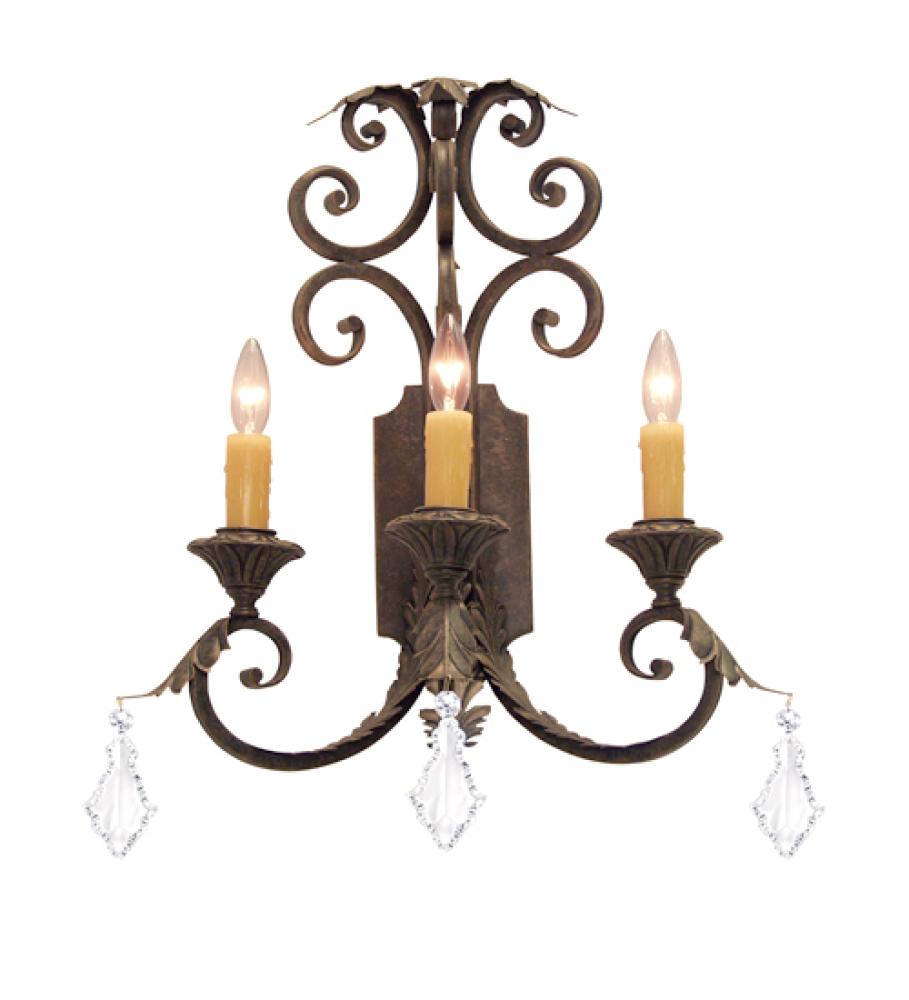 16&#34; Wide Serratina 3 Light Wall Sconce