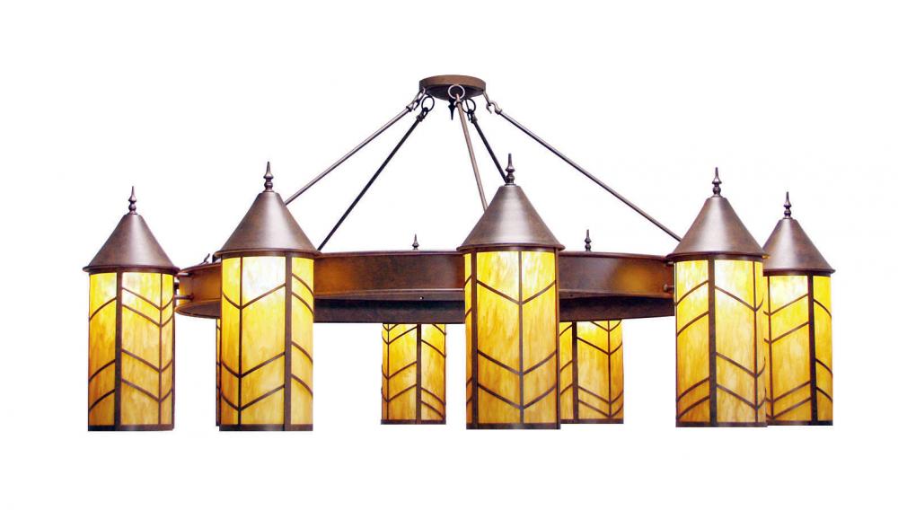 90&#34; Wide Chevron 10 Light Chandelier