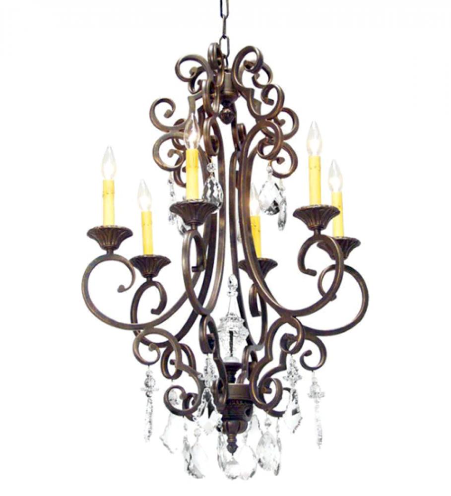 24&#34; Wide Aumberto 6 Light Chandelier