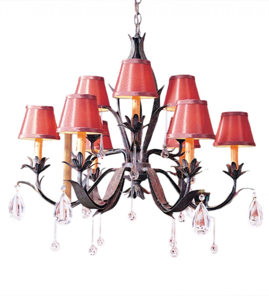 28&#34; Wide Slenderleaf 9 Light Chandelier