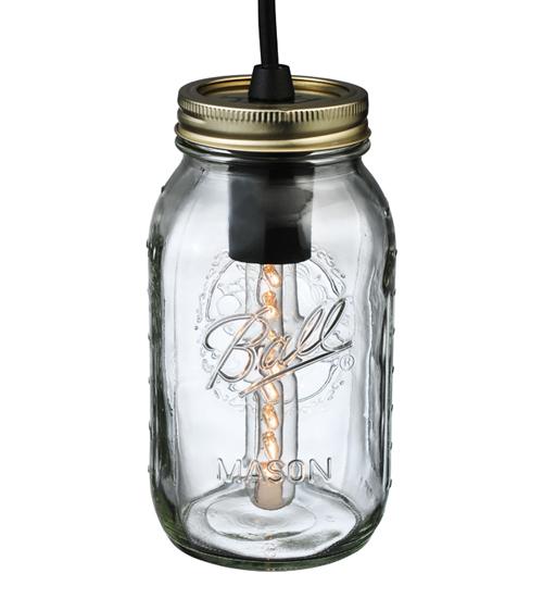 3.75&#34; Wide Mason Jar Mini Pendant