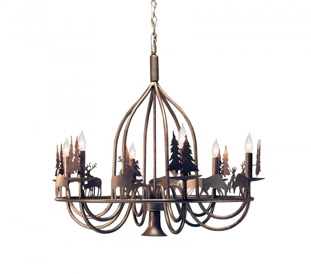 32&#34; Wide Ciervo 6 Light Chandelier