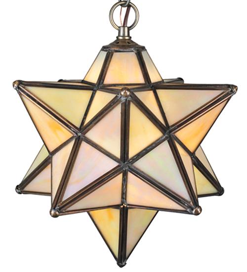 9&#34; Wide Moravian Star Mini Pendant