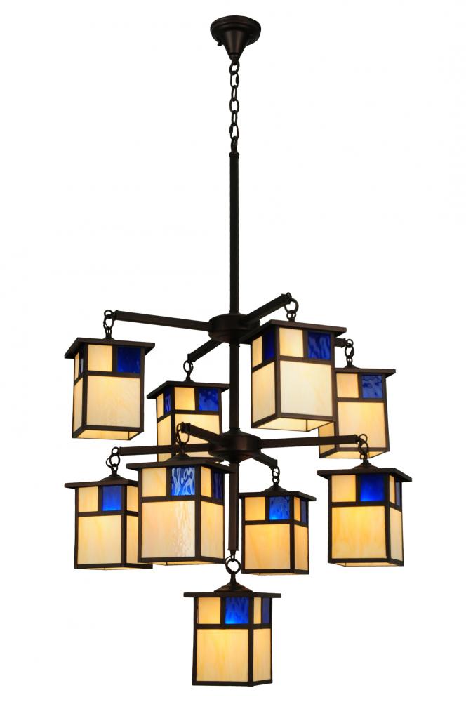 32&#34;W Hyde Park T Mission 9 LT Chandelier