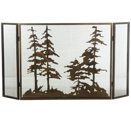 56&#34;W X 30&#34;H Tall Pines Fireplace Screen