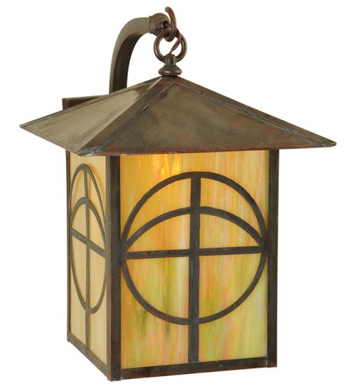 12&#34;W Seneca Circle Cross Curved Arm Wall Sconce