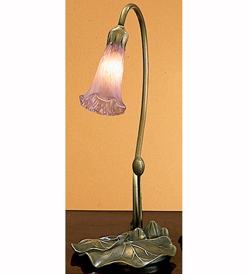 16&#34; High Lavender Pond Lily Mini Lamp