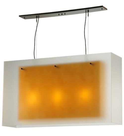 48&#34;L Quadrato Shadow Box Oblong Pendant