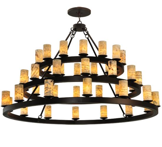 70&#34; Wide Loxley Horizon Ring 42 Light Three Tier Chandelier