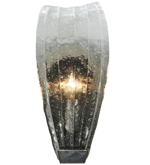 5.75&#34;W Metro Fusion Crystal Clear Glass Wall Sconce