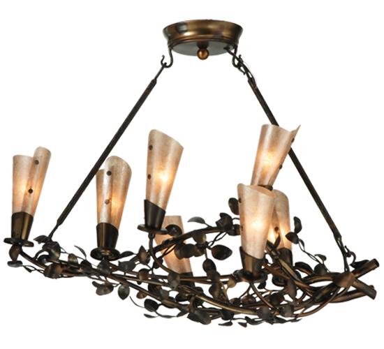 34&#34; Long Vinca Vine 7 Light Chandelier