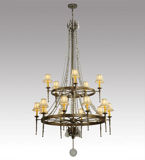 48&#34; Wide Amaury 15 Light Two Tier Chandelier