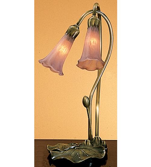 16&#34; High Lavender Pond Lily 2 LT Accent Lamp