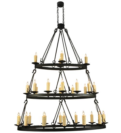 60&#34;L Kenosha 28 LT Three Tier Oblong Chandelier