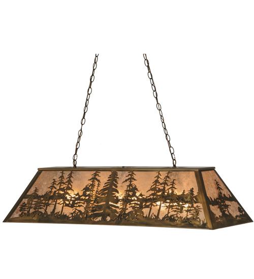 48&#34; Long Tall Pines Oblong Pendant